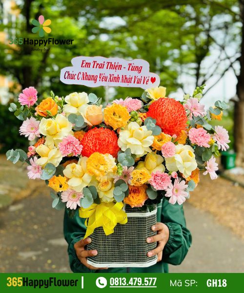 Giỏ hoa tươi – GH18