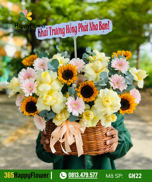 Giỏ hoa tươi – GH22