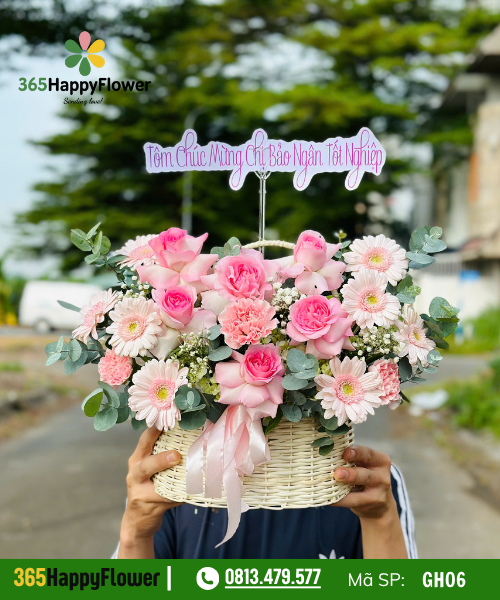 Giỏ hoa tươi – GH06