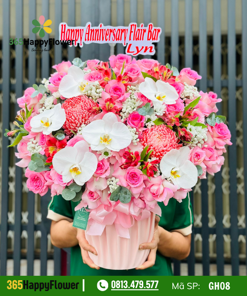Giỏ hoa tươi – GH08